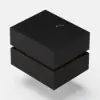 Lumio Black 2-Drawer Floating LED Besidetable with Charging Station, Set of 2