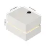 Lumio White 2-Drawer Floating LED Bedside Table with Charging Station