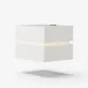 Lumio White 2-Drawer Floating LED Bedside Table with Charging Station