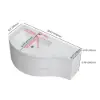 90 cm Floating Curved Bathroom Vanity Half-Circle Bathroom Cabinet White