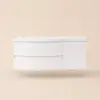 90 cm Floating Curved Bathroom Vanity Half-Circle Bathroom Cabinet White