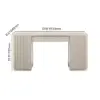 Velign 60" Whitewash Standing Office Desk with 2-Door Storage Cabinet