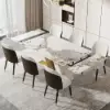 Silexa 1600 mm - 2007 mm Modern Extendable Sintered Stone Dining Table Seats 4-6 People