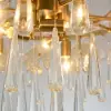 Glam 9-Light Crystal 5 Tiered Chandelier Gold Pendant Lights for Living Room