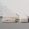 Picture of Tevara 600D Tough Canvas Waterproof Outdoor Patio Furniture Set Covers in Beige