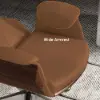 Picture of Ergonomic Brown Faux Leather High Back Reclining Swivel Office Desk Chair with Footrest