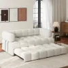 170 cm 2-Seater Boucle Convertible Sleeper Sofa – Queen Pull Out