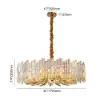 Clyvra Modern Geometric Crystal Chandelier 14-Light with Adjustable Chain in Gold