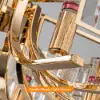 Clyvra Modern Geometric Crystal Chandelier 14-Light with Adjustable Chain in Gold
