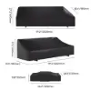 Tevara 4-Piece Outdoor Teak & Aluminium Modular Sofa Set for 6 in Grey with Black Cover