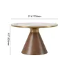 Sculra 711 mm Round Walnut Sintered Stone Top Coffee Table