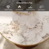 Sculra 711 mm Round Walnut Sintered Stone Top Coffee Table
