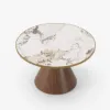 Sculra 711 mm Round Walnut Sintered Stone Top Coffee Table