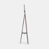 63" Irregular Full-Length Mirror with Walnut Wooden Frame, Wall-Mounted or Free-Standing