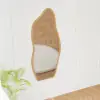 Unusual wooden mirror for wall or floor mounting