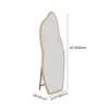 Unusual wooden mirror for wall or floor mounting
