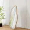 Unusual wooden mirror for wall or floor mounting