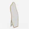 Unusual wooden mirror for wall or floor mounting