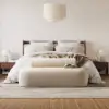 53"W Modern Boucle Bedroom Bench Chaise Lounge with Back
