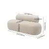 53"W Modern Boucle Bedroom Bench Chaise Lounge with Back