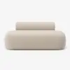 53"W Modern Boucle Bedroom Bench Chaise Lounge with Back