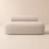 53"W Modern Boucle Bedroom Bench Chaise Lounge with Back