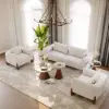 Sculra 2 Piece Set Round Walnut Sintered Stone Top Coffee Table (508 mm - 711 mm)