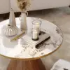 Sculra 2 Piece Set Round Walnut Sintered Stone Top Coffee Table (508 mm - 711 mm)