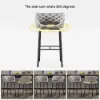 7-Piece Outdoor Sintered Stone & Aluminium Bar Dining Set with 6 Bar Stools in Light Grey