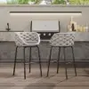 7-Piece Outdoor Sintered Stone & Aluminium Bar Dining Set with 6 Bar Stools in Light Grey