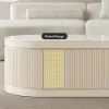 Velar 120 - 170 cm Extendable Fluted Coffee Table with Sintered Stone Top & Storage – AUD-H1715