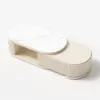Velar 120 - 170 cm Extendable Fluted Coffee Table with Sintered Stone Top & Storage – AUD-H1715