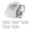 Picture of 800mm Modern Floating LED Bathroom Vanity with Ribbed Glass Door & Drawers