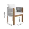 5 Pieces Extendable Outdoor Dining Set & Round Dining Table with 4 Woven Armchairs