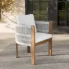 5 Pieces Extendable Outdoor Dining Set & Round Dining Table with 4 Woven Armchairs
