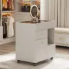Picture of Selvo Saddle Leather Walk-In Closet Island Jewellery Dresser with Glass Top – AUD-H1718