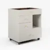 Picture of Selvo Saddle Leather Walk-In Closet Island Jewellery Dresser with Glass Top – AUD-H1718