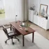 China Style Walnut Ash Wood Home Office Desk with 6 Drawers (62.9")