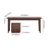 China Style Walnut Ash Wood Home Office Desk with 6 Drawers (62.9")