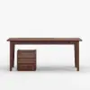 China Style Walnut Ash Wood Home Office Desk with 6 Drawers (62.9")