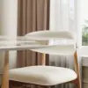 Halven 53" Sintered Stone Round Dining Table with Stainless Base Seats 4-6 People