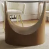 Halven 53" Sintered Stone Round Dining Table with Stainless Base Seats 4-6 People