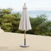 Tevara Sun Shades Central Pillar Umbrellas in White for Outdoor Patio