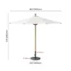 Tevara Sun Shades Central Pillar Umbrellas in White for Outdoor Patio
