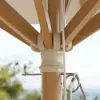 Tevara Sun Shades Central Pillar Umbrellas in White for Outdoor Patio