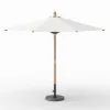 Tevara Sun Shades Central Pillar Umbrellas in White for Outdoor Patio