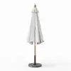 Tevara Sun Shades Central Pillar Umbrellas in White for Outdoor Patio
