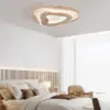Nordic Oak Wood Flush Mount LED Irregular Shape Ceiling Light