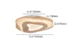 Nordic Oak Wood Flush Mount LED Irregular Shape Ceiling Light