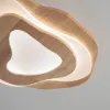 Nordic Oak Wood Flush Mount LED Irregular Shape Ceiling Light